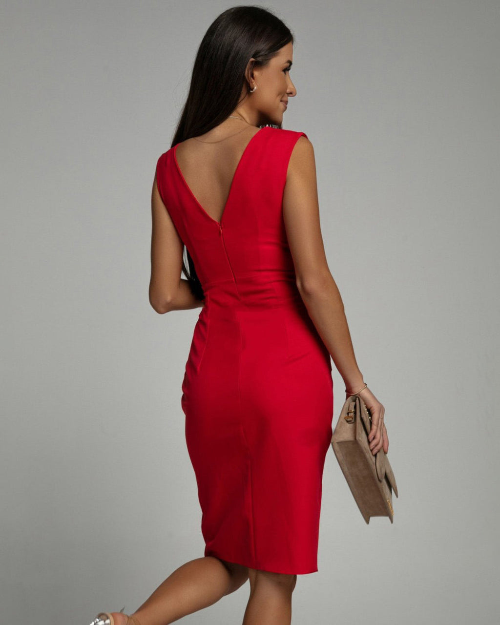 ADRIENNE | Elegant Draped Dress with Sculpting Silhouette