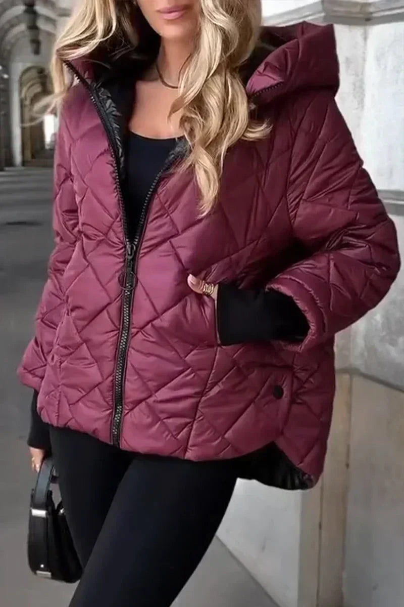 Romelie™ | Refined Quilted Hooded Coat