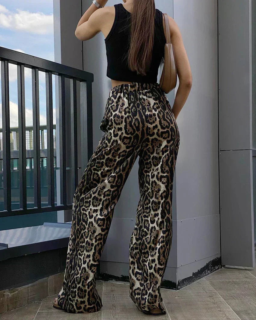 Emma & Lilly | Wide Leopard Trousers