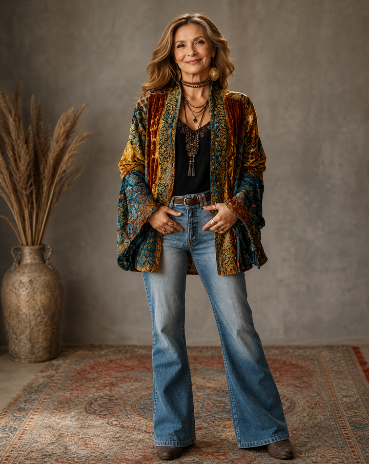 Kerrie - Premium Velvet-Touch Bohemian Kimono