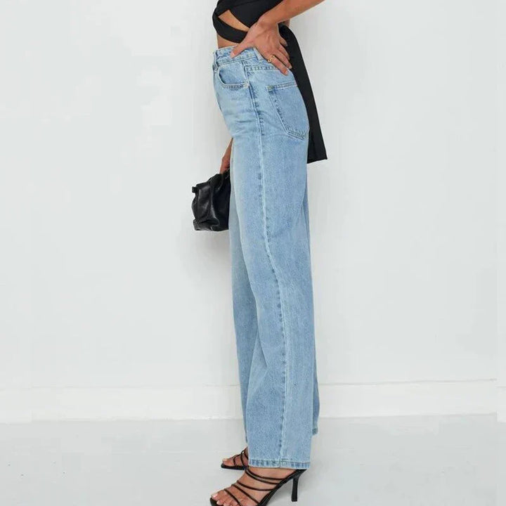 Emma & Lilly| Mid Rise - Wide Fit Denim Jeans