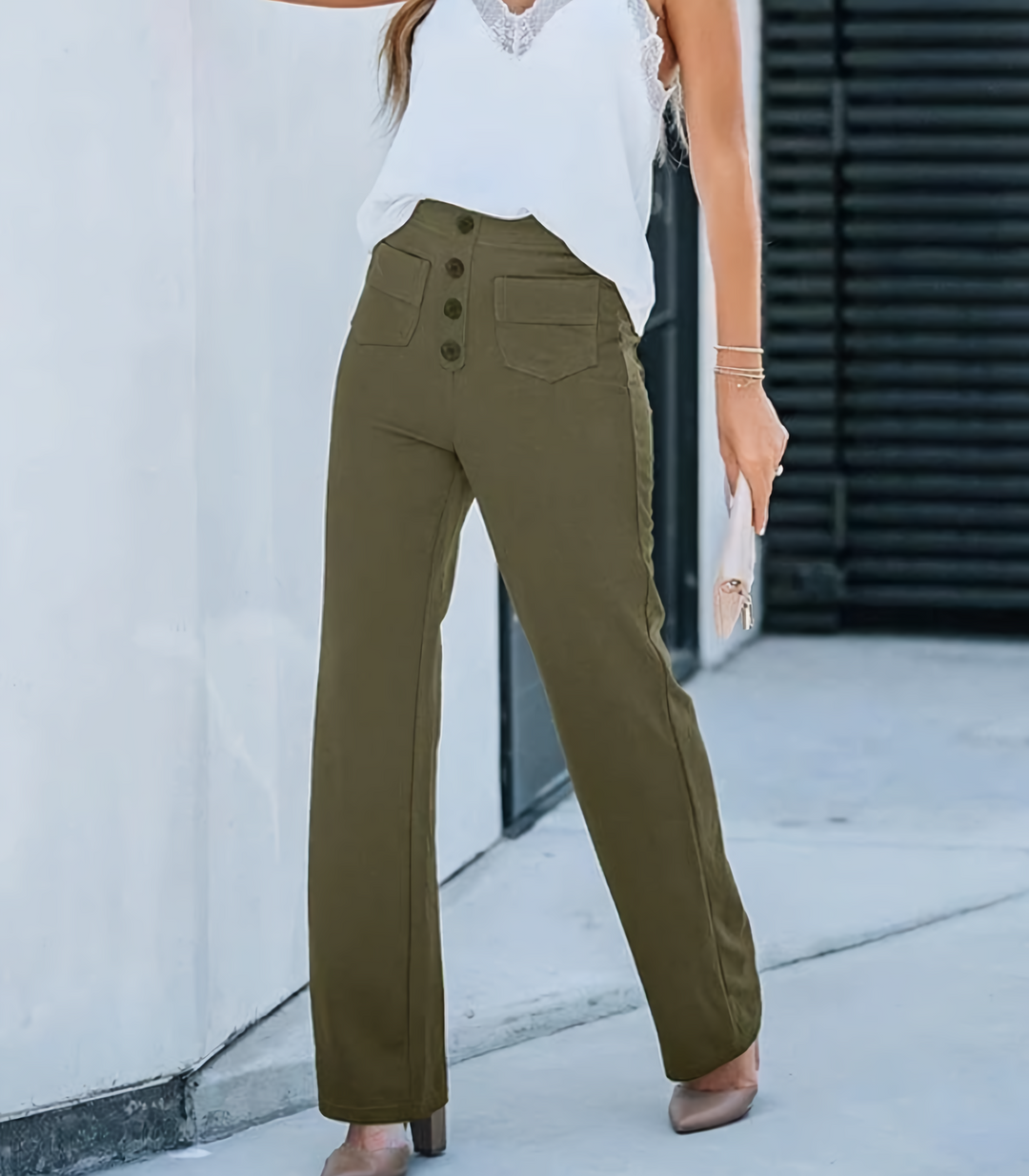Emma & Lilly | High-waisted stretch trousers