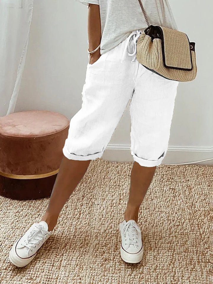 Laluna® | Cotton Linen Relaxed Shorts