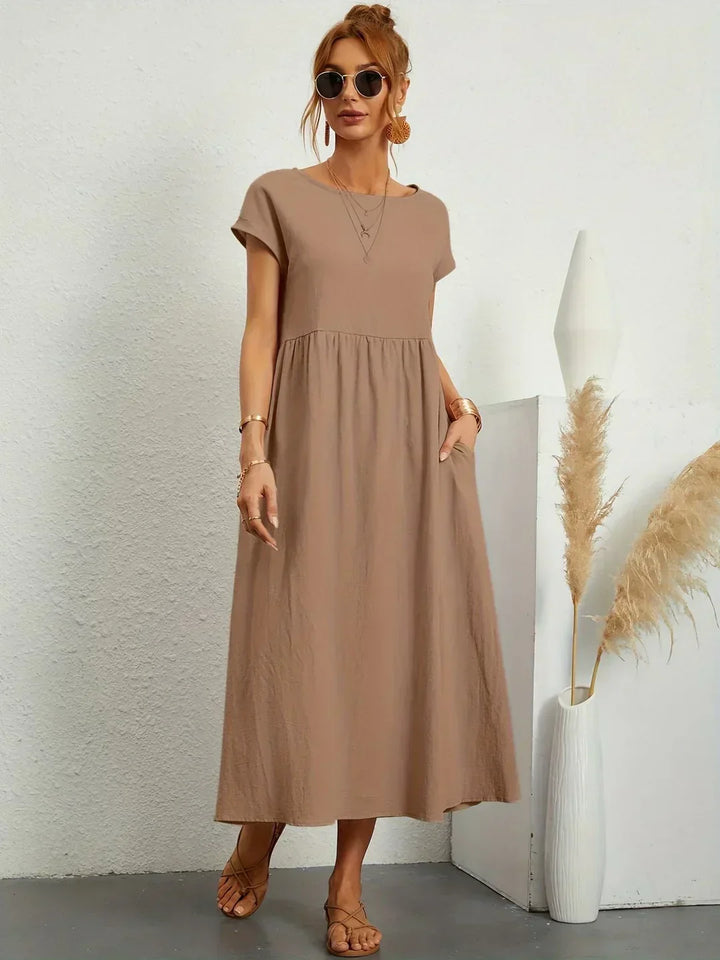 GABRIELLE™ — A Flowing Midi Dress with Timeless Elegance