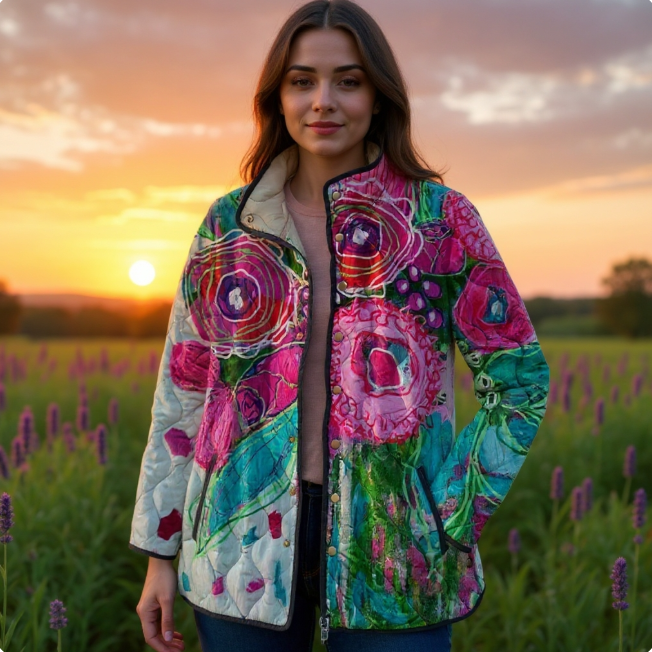 Ariana | Floral Patterned Women's Elegant Jacket