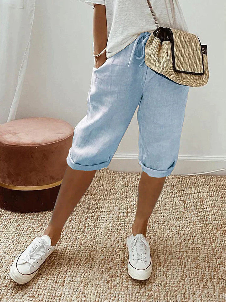 Laluna® | Cotton Linen Relaxed Shorts